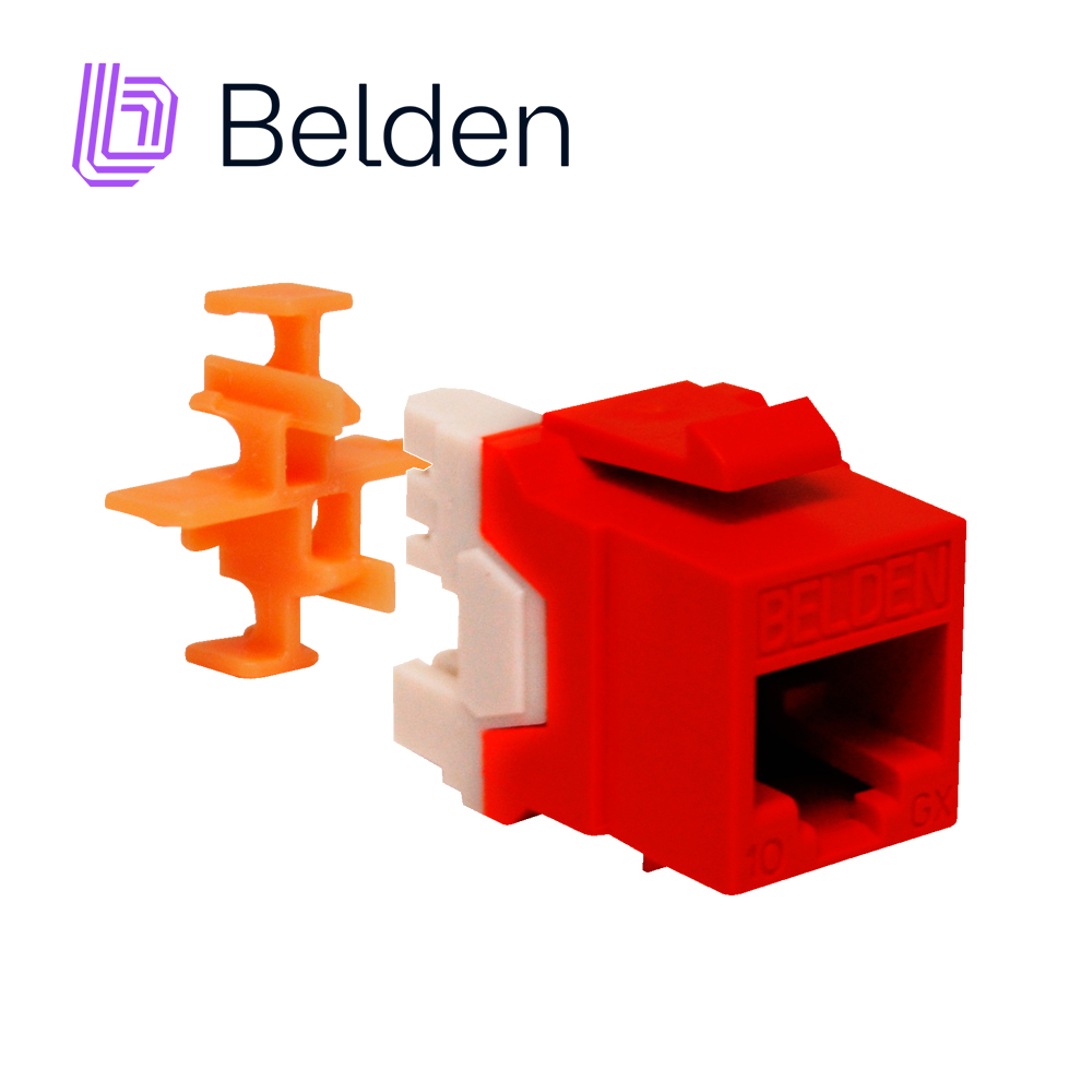 Imagen de CONECTOR MODULAR JACK RJ45 CAT6A BELDEN AX104152  ESTILO KEYCONNECT NARANJA COMPATIBLE CON FACEPLATE AX102660,AX102655,AX102249 PATCH PANEL MODULAR AX103114,AX103115,AX104599 ESQUEMA DE CABLEADO T568A