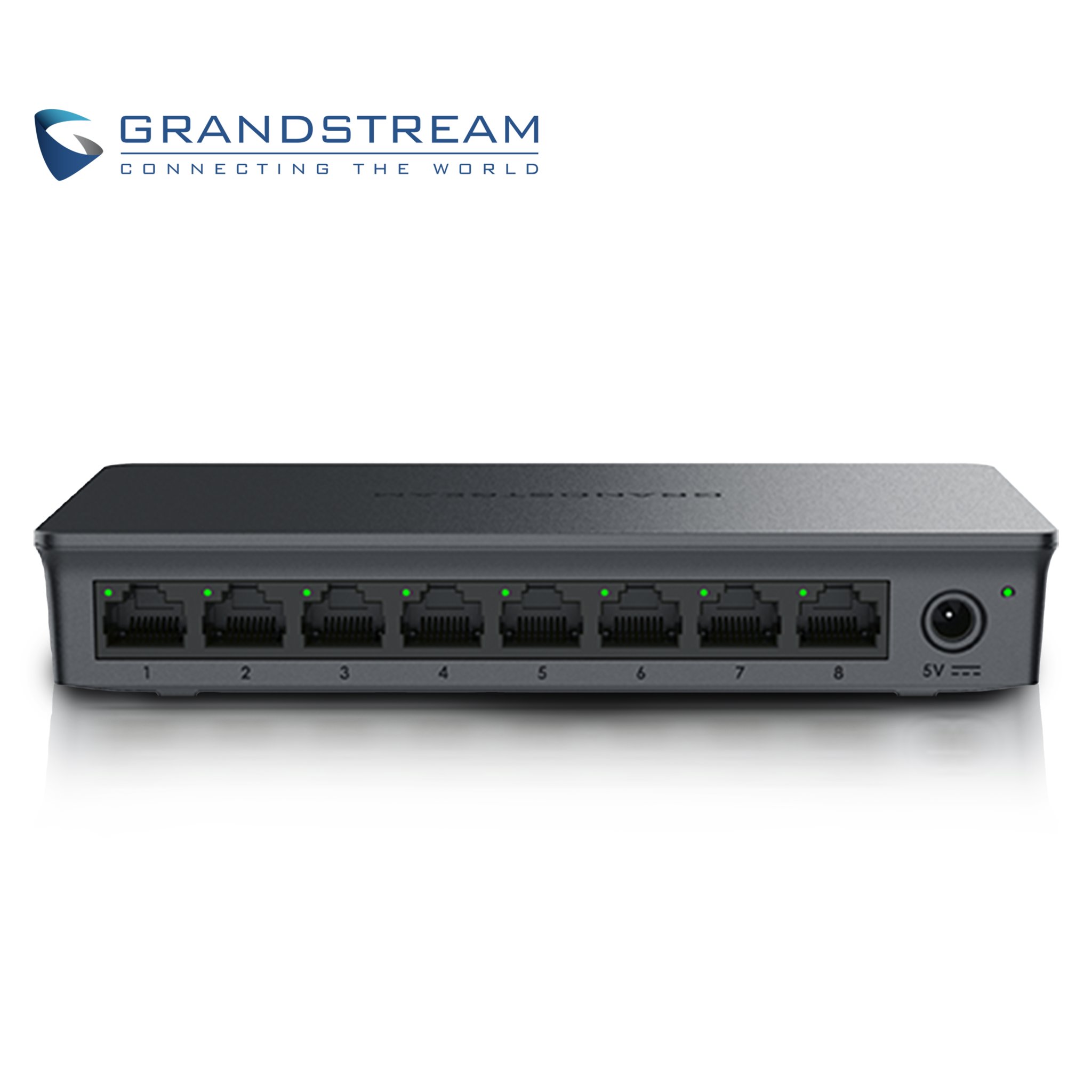 Imagen de SWITCH NO ADMINISTRABLE GRANDSTREAM GWN7701 / 8 PUERTOS 10/100/1,000MBPS / MONTAJE ESCRITORIO/PARED / ALIMENTACION 5VCD/0.6A / PLASTICO