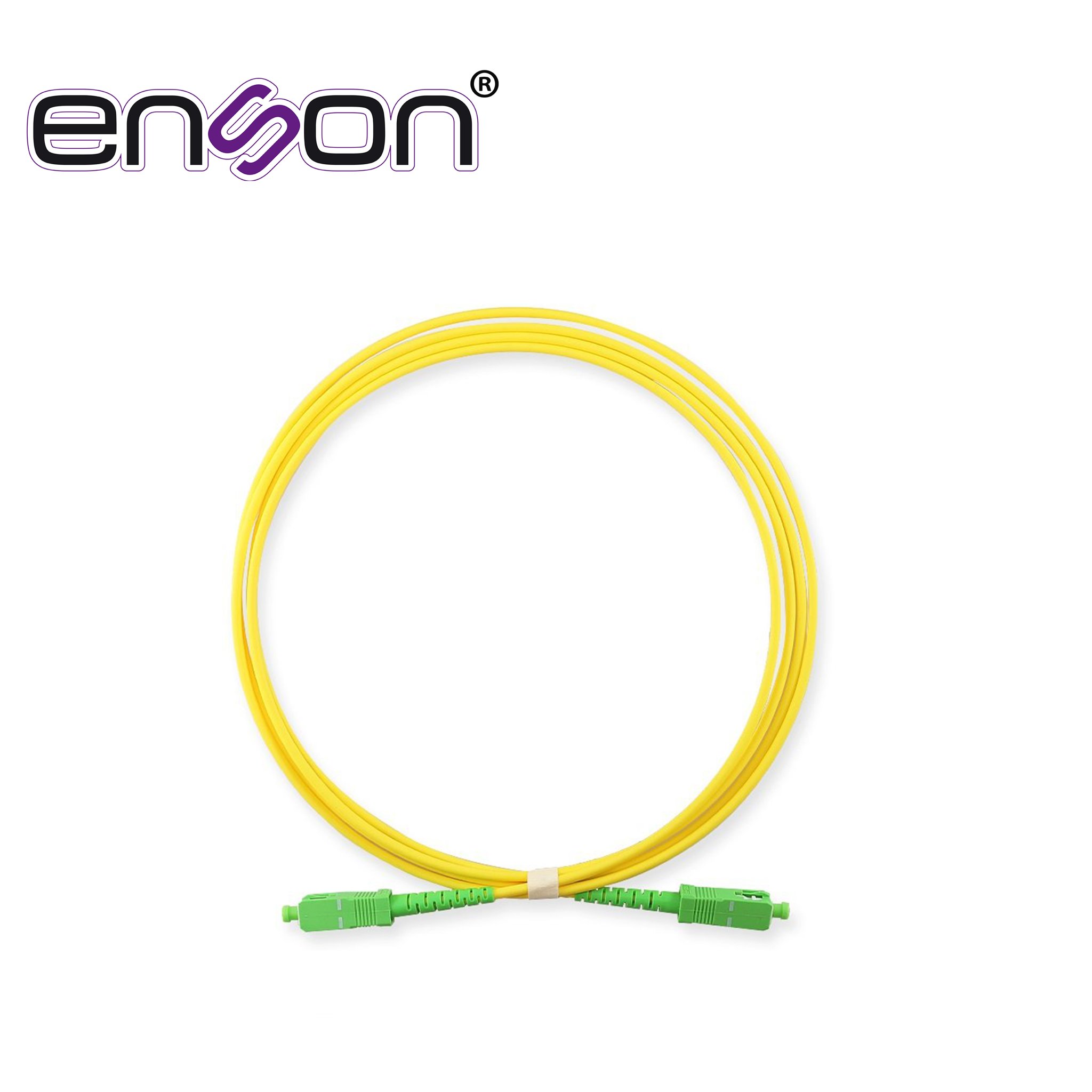 Imagen de JUMPER DE FIBRA ÓPTICA ENSON ENS-JUMP-UPC-APC MONOMODO SC/UPC A SC/APC SIMPLEX COLOR AMARILLO 2 METROS TIPO OS2