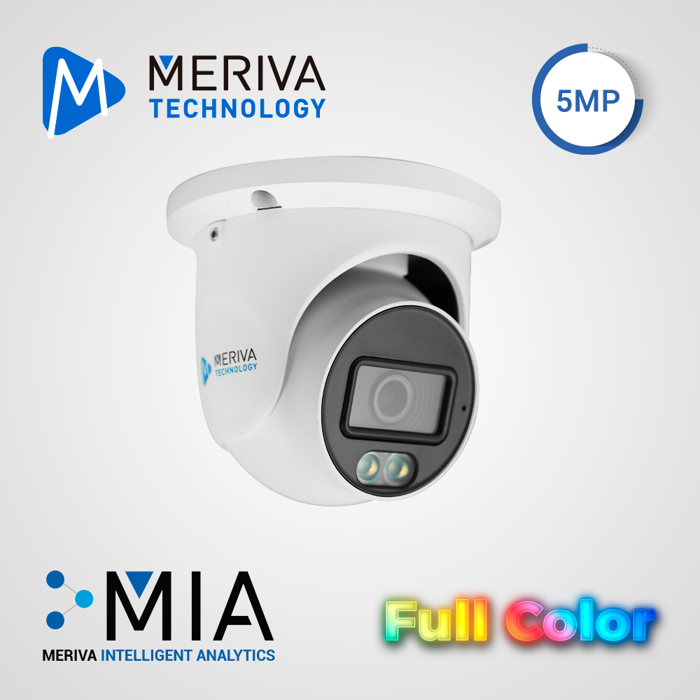 Imagen de CAMARA IP TURRET MERIVA TECHNOLOGY MTD-FC500FA / 5MP / H.265+ / 2.8MM / 20 - 30M LUZ CALIDA / IP67 / METALICA / 12 VCD / POE / SOPORTA MICRO SD HASTA 256 GB (NO INCLUIDA) / 1 ENTRADA DE AUDIO / MICROFONO INTEGRADO / MIA 2.0 / ONVIF