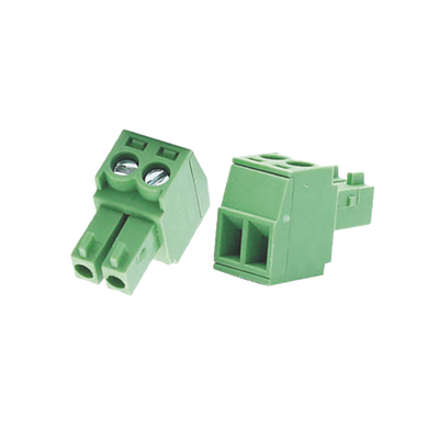 Bornera Verde Conector Macho de 3.5 mm para Paneles de Acceso, Cámaras, Múltiples Dispositivos/ 2 Tornillos