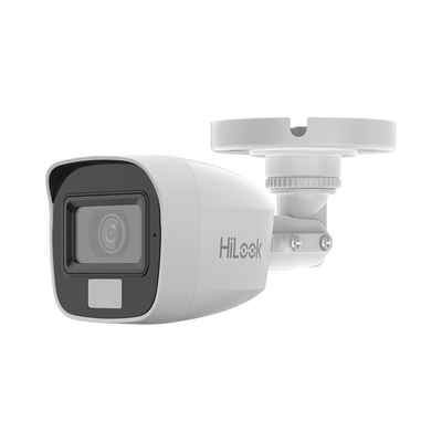 [Dual Light + ColorVu] Bala TURBOHD 3K megapixel / 20 mts IR + 20 mts luz blanca / Lente 2.8 (105° de Visión) / Exterior IP66 / Audio por Coaxitron / TVI-AHD-CVI-CVBS / Metal  / Smart-Hybrid light