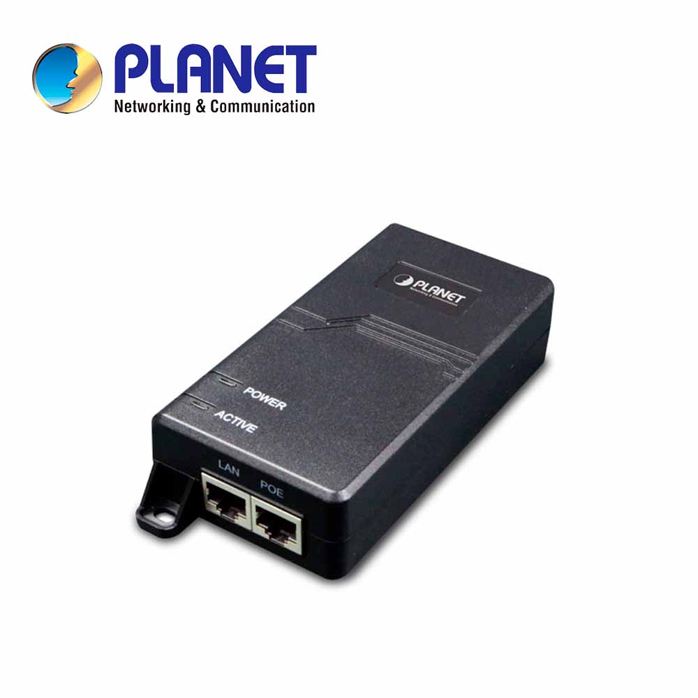 Imagen de INYECTOR POE 802.3AF/AT POE-172 PLANET / 2 PUERTOS RJ45 10/100/1,000MPBS / CONSUMO DE 60W / HASTA 100 METROS