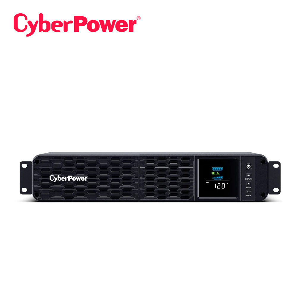 UPS CYBERPOWER CP1500PFCRM2U 1500VA/1000W, ONDA SENOIDAL COMPATIBLE CON FUENTES PFC ACTIVAS, PANTALLA LCD A COLOR MULTIFUNCIÓN/ REGULADOR AUTOMÁTICO DE VOLTAJE (AVR)/ CONVERTIBLE TORRE RACK 2U/ 8×NEMA 5-15R, USB/SERIAL/EPO,TARJETA SNMP/HTTP OPCIONAL