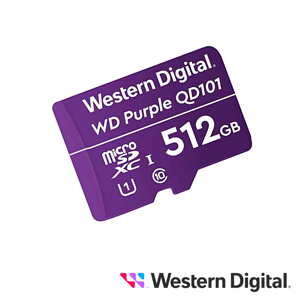 TARJETA MEMORIA MICRO SD XC WD PURPLE 512GB WDD0512G1P0C / OPTIMIZADA PARA VIDEOVIGILANCIA 24/7 / ALTA RESISTENCIA / OPERA EN TEMPERATURAS DE -25 A 85 GRADOS CENTÍGRADOS / ESPECIAL PARA CÁMARAS IP Y DVR MÓVIL