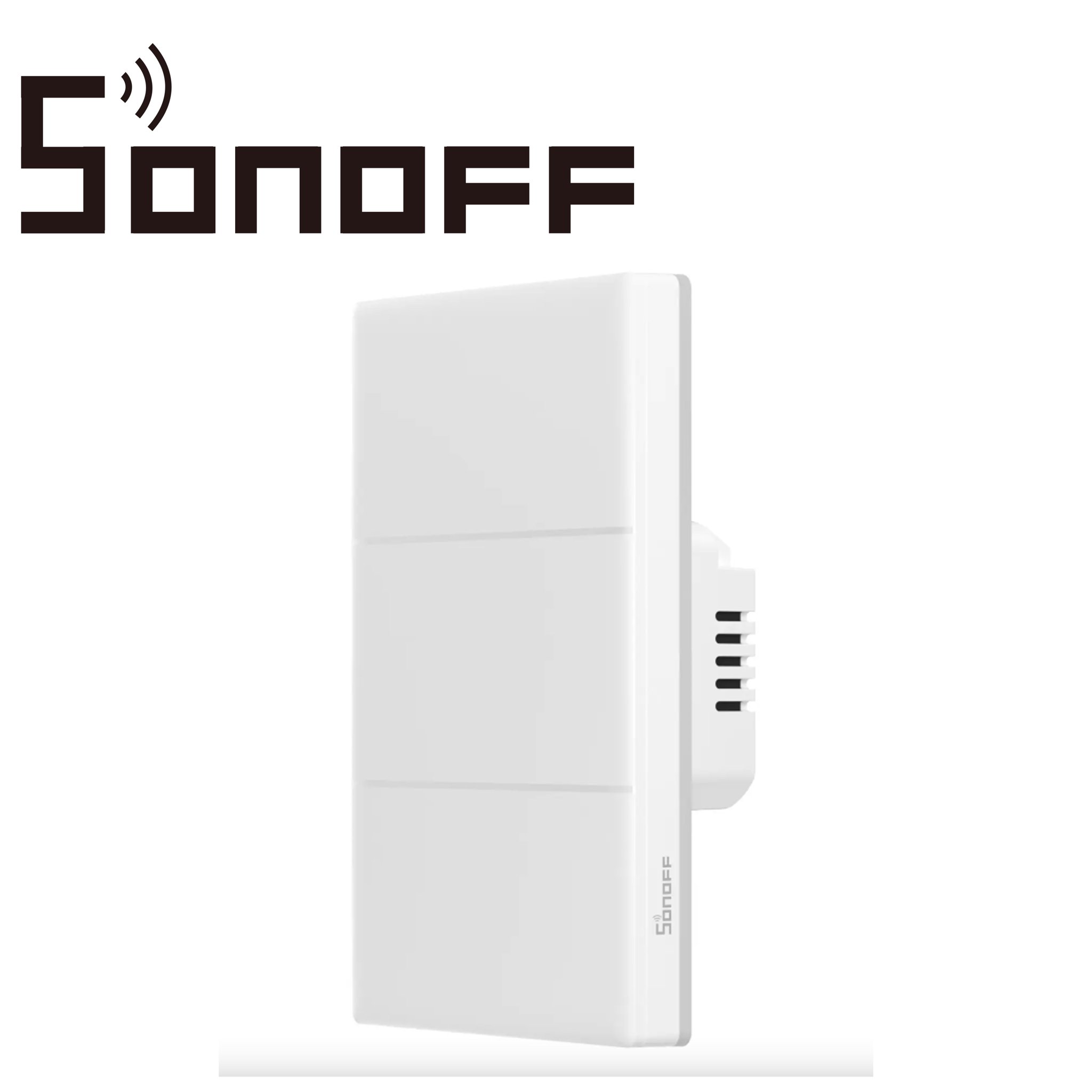 APAGADOR DE PARED TOUCH TX ULTIMATE SONOFF T5-3C-120 / 3CH ON/OFF INALAMBRICO / WIFI 2.4GHZ / COLOR BLANCO / LUZ AMBIENTAL / VIBRA/SUENA/SE ILUMINA AL TOCARLO / COMPATIBLE CON ALEXA/GOOGLE HOME/IFTTT / APP IOS Y ANDROID / HASTA 5AMP POR CANAL