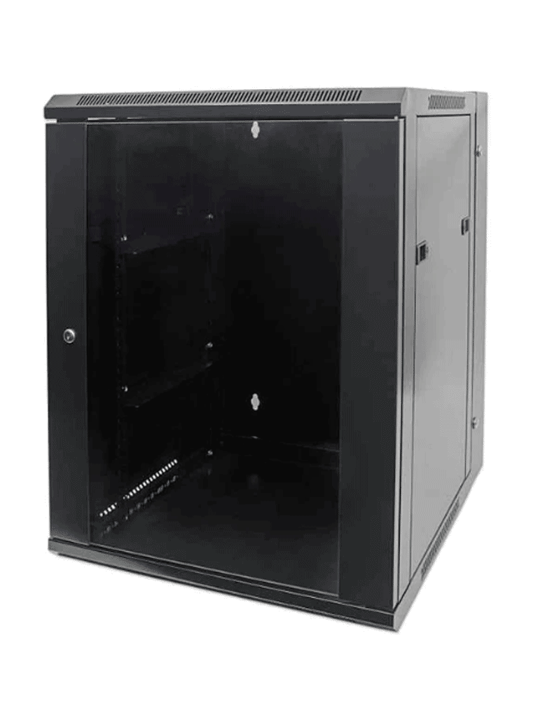 INTELLINET - 711845 - Gabinete mural abatible 19", 9U, Ensamblado / 9U, 550 mm de profundidad, Ensamblado, negro