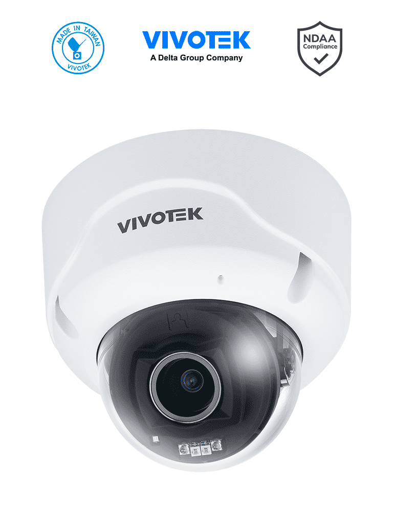 VIVOTEK FD9389-EHTV-V3 - Cámara IP domo exterior 5 MP, IR 40mts, Real Sight Engine IA, WDR Pro, Micrófono Integrado, Lente varifocal 2.8-12mm, Protección IP66, IK10, NEMA 4X, Ciberseguridad Trend Micro, IA Deep Search, IA Smart VCA, NDAA