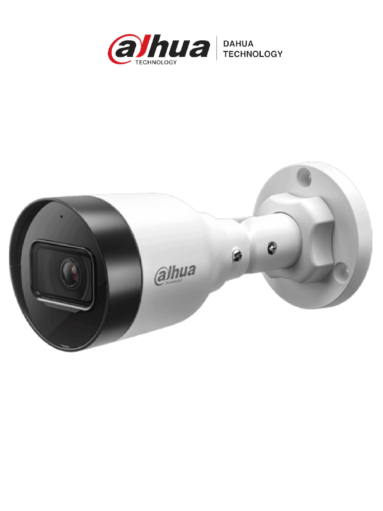 DAHUA DH-IPC-HFW1431S1-A-S6 - Cámara IP Bullet de 4 Megapixeles lente de 2.8 mm con ángulo de visión de 104 grados, IR de 30 m, compresión H.265+, micrófono integrado, PoE, WDR real y clasificación IP67, ideal para monitoreo exterior.