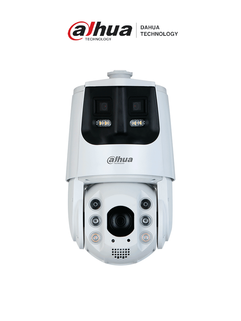 DAHUA DH-SDT6C425-4P-GB-APV-0280 Cámara PTZ panorámica  IP/ 4 Megapixeles/  Iluminadores Duales Inteligentes/ 25X Zoom/ Starlight/ IR hasta 200 m/ Auto-tracking/ Protección Perimetral/ Detección Facial/ IP66/ Disuasión Activa/ Sirena y Estrobo