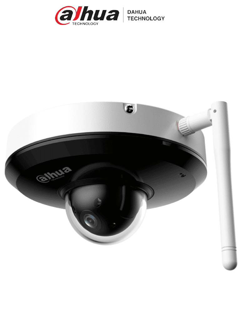 DAHUA SD1A204DB-GNY-W - Camara IP PTZ WiFi  De 2 Megapixeles/ Zoom Optico 4X/ Antivandalica/  Luz IR de 20 Metros/ Microfono Integrado/ Ranura para MicroSD/ Face Detection/ SMD 3.0/ Protección IP66/IK08/