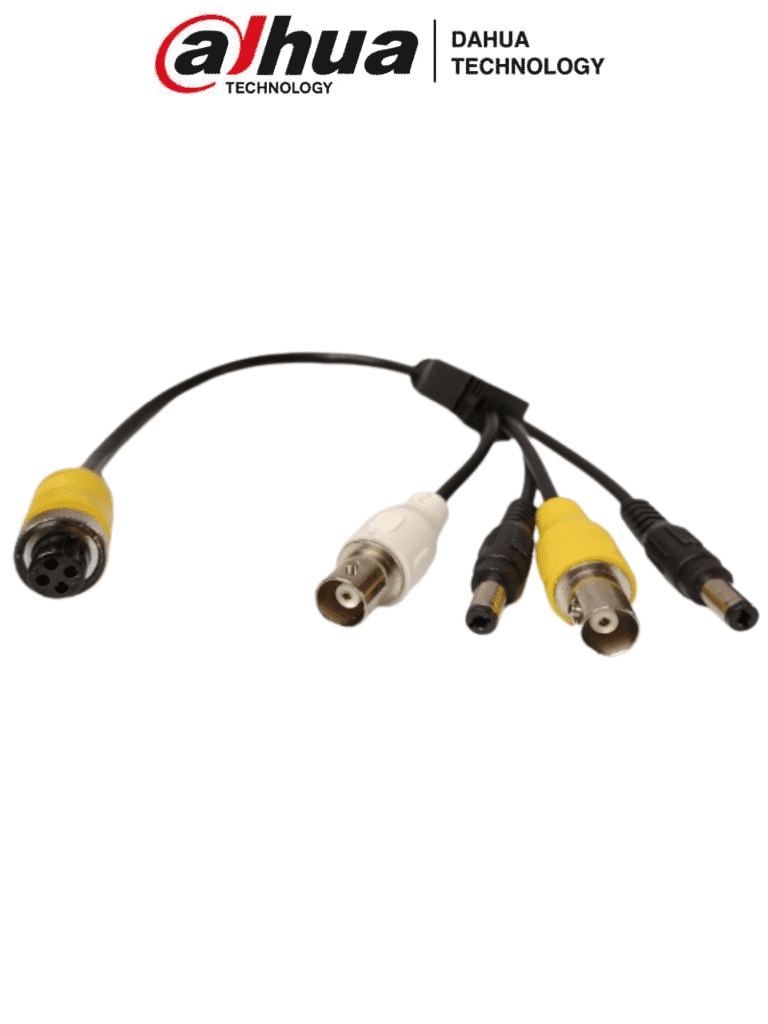 DAHUA MC-AM4-BNCFx2DC5.5Mx2 - Cable Adaptador con Conector Tipo Aviación a BNC/ Para Conectar Cámaras con Conector BNC a XVRs Dahua/