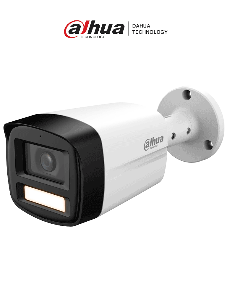 DAHUA DH-HAC-HFW1209TLMN-LED-0280B-S3 - Cámara Bullet de 2MP Full Color en 1080p con lente de 2.8mm, ángulo de 108° y alcance de iluminación de 40m, DWDR, IP67 compatible con CVI/CVBS/AHD/TVI.