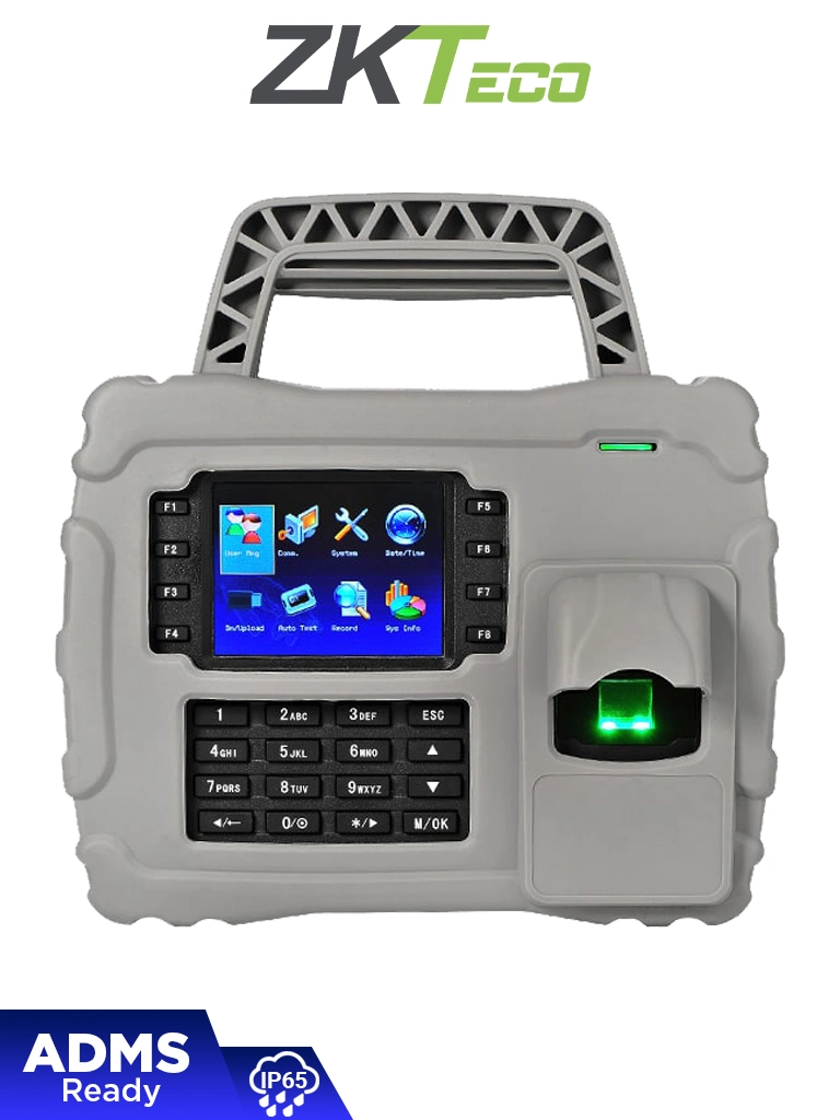 ZKTECO S922ID4G- Control de Asistencia Portátil de Uso Rudo con Huella Digital BioID (5000), Tarjeta ID 125 KHz (30000), IP65, Batería de Respaldo, Conexión TCP/IP y Conectividad 4G