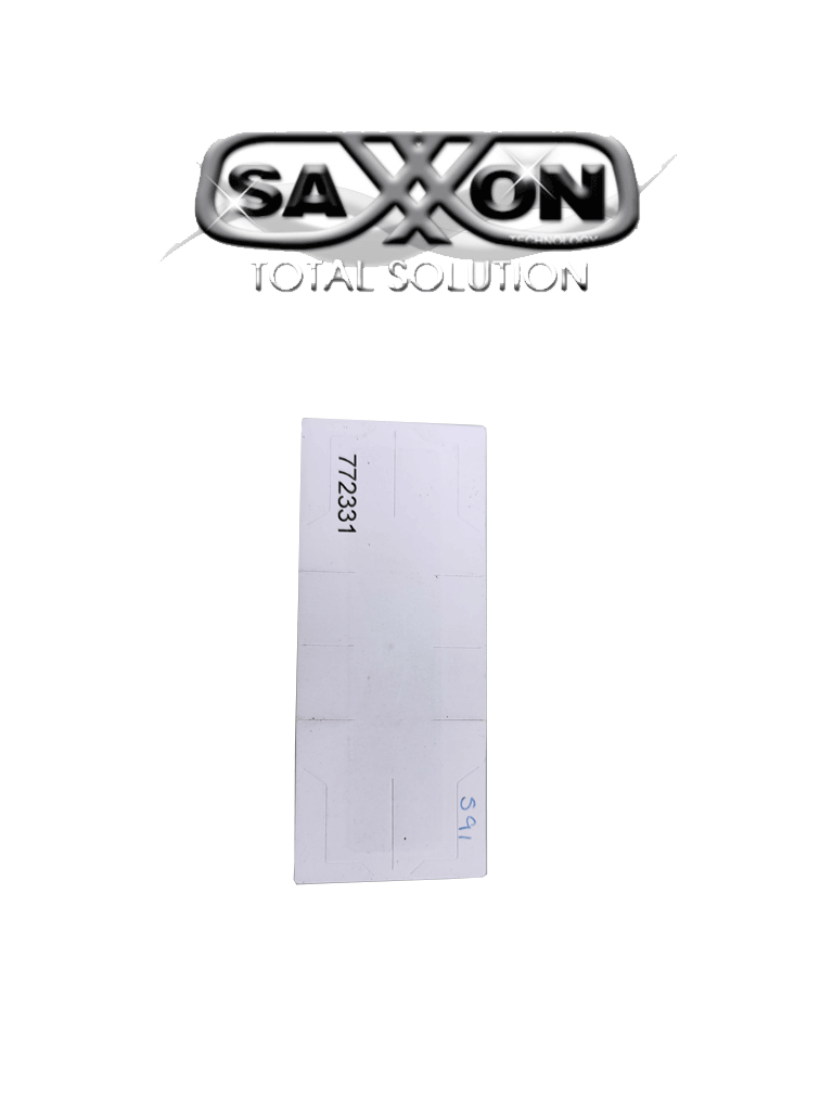 SAXXON THF02 - TAG De papel ADHERIBLE / Altas temperaturas / Compatible con Lectoras SAXR2656 & SAXR2657 / Folio Impreso