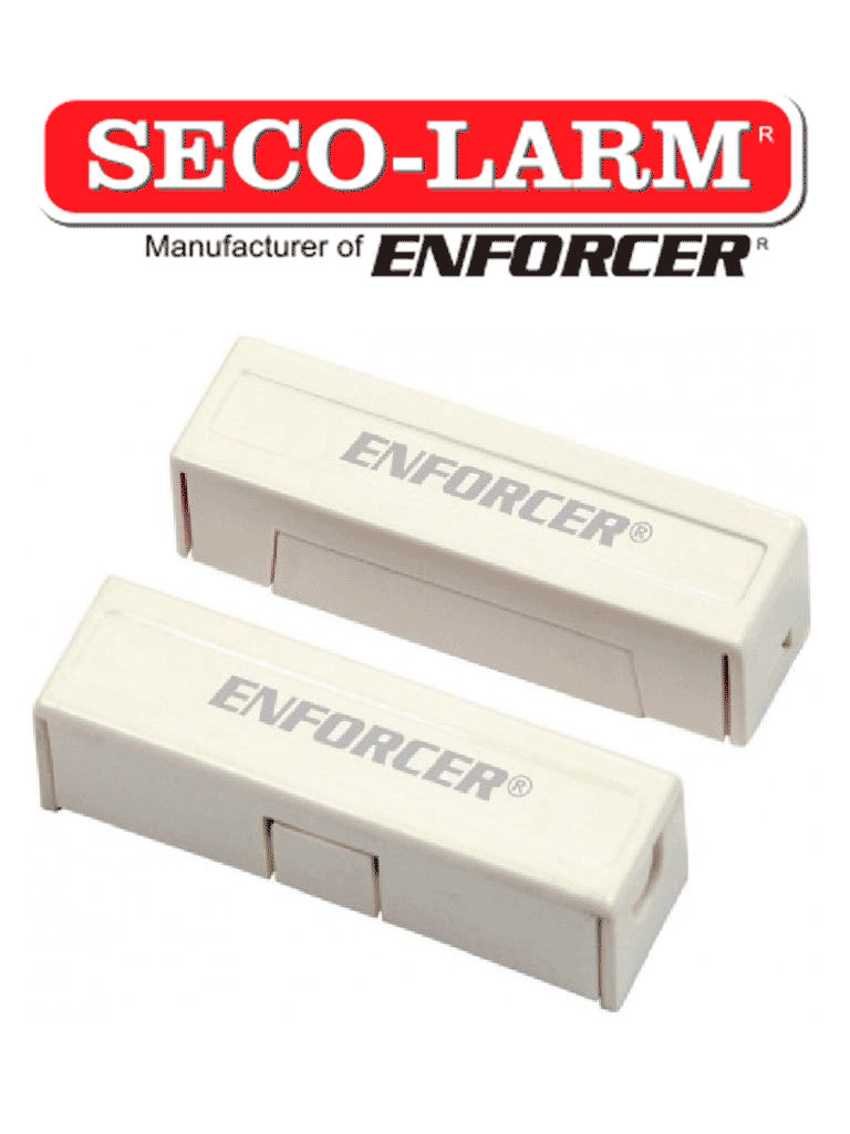 Seco-Larm SM433TQW - Contacto magnético BLANCO de sobreponer 1-1/4" (31mm) Gap Compatible paneles DSC / RISCO / BOSCH