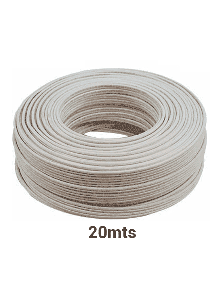 KCAB001 - Cable bujía Marca YONUSA o doble aislado para cercos eléctricos / Multifilar 22 AWG / Bobina de 20 Mts/