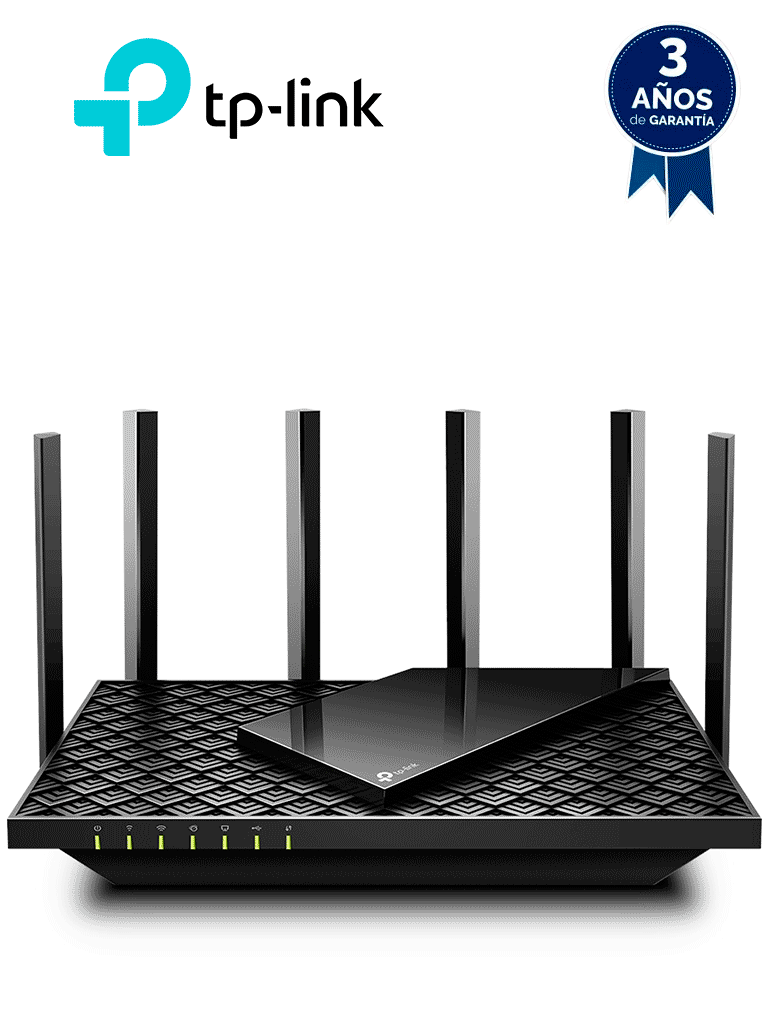 TP-LINK Archer AX73 - Ruteador WiFi 6 AX de 5400 Mbps con 1 puerto WAN RJ45 Gigabit Ethernet, 4 puertos LAN RJ45 Gigabit Ethernet, tecnologías MU-MIMO y OFDMA, además 6 antenas con Beamforming.