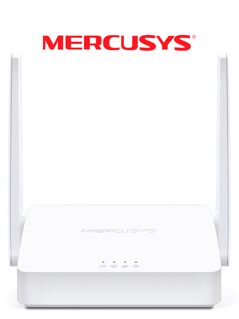 MERCUSYS MW302R -   Router inalámbrico N de 2.4 GHz con velocidad de 300 Mbps, 1 puerto WAN 10/100 Mbps, 2 puertos LAN 10/100 Mbps y 2 antenas de 5 dBi. Compatible con IPv6 e IPTV.