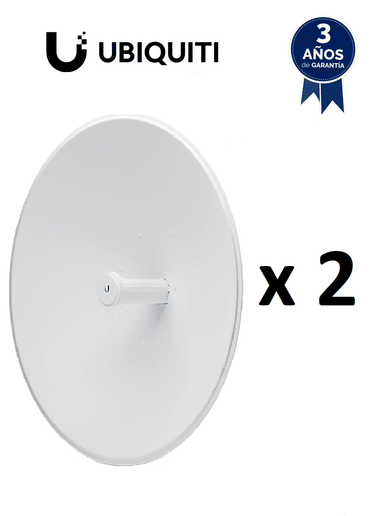 UBIQUITI POWERBEAM AC PBE-5AC-620 - Radio Airmax AC 5.8GHz para exteriores con antena integrada de 29 dBi, tecnología MIMO y rendimiento de hasta 450 Mbps.