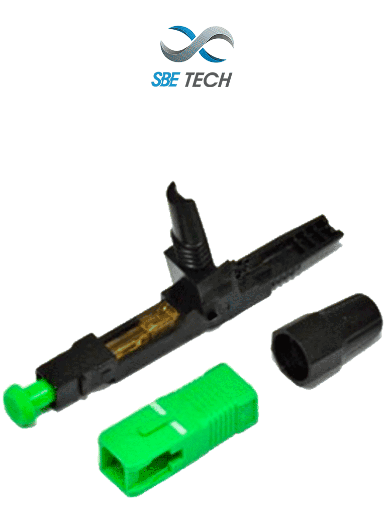 SBE TECH SBE-CONPPSCSMAPC - Conector prepulido SC  SM para 9µm, APC, 2mm, monomodo