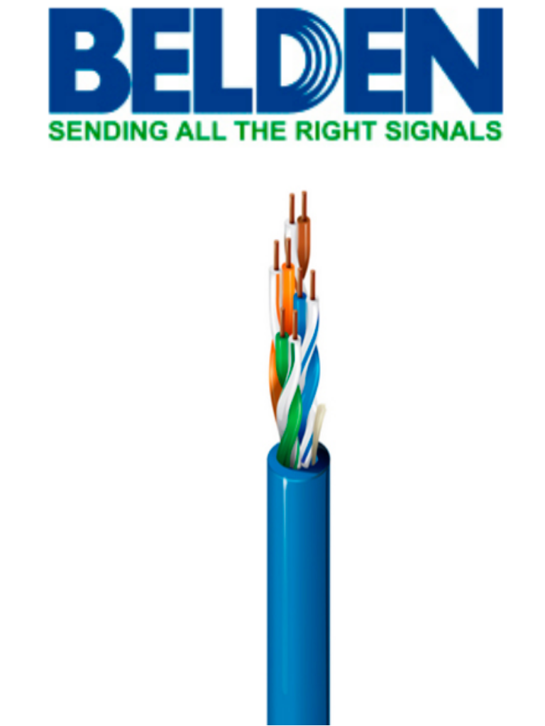 BELDEN 1583A0061000 - Cable UTP / 4 Pares / Categoria 5E / 24  AWG / 305 Metros / 100% Cobre / Color azul/