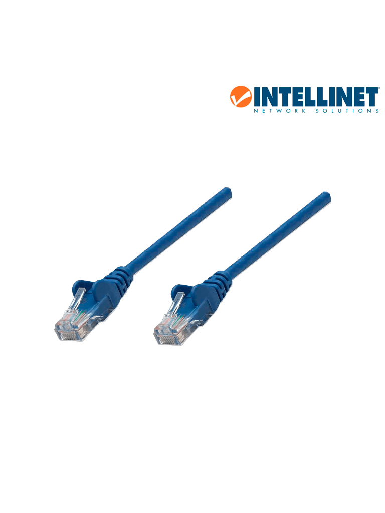 INTELLINET - 318129 - Cable de red, Cat5e, UTP / RJ45 Macho / RJ45 Macho, 0.5 m (1.5 ft.), Azul