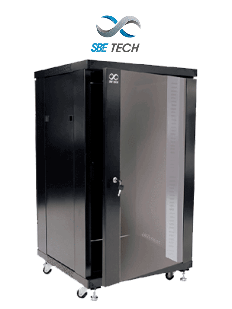 SBE TECH GNL20URP600PC - Gabinete de piso de 20UR de alto con puerta de cristal