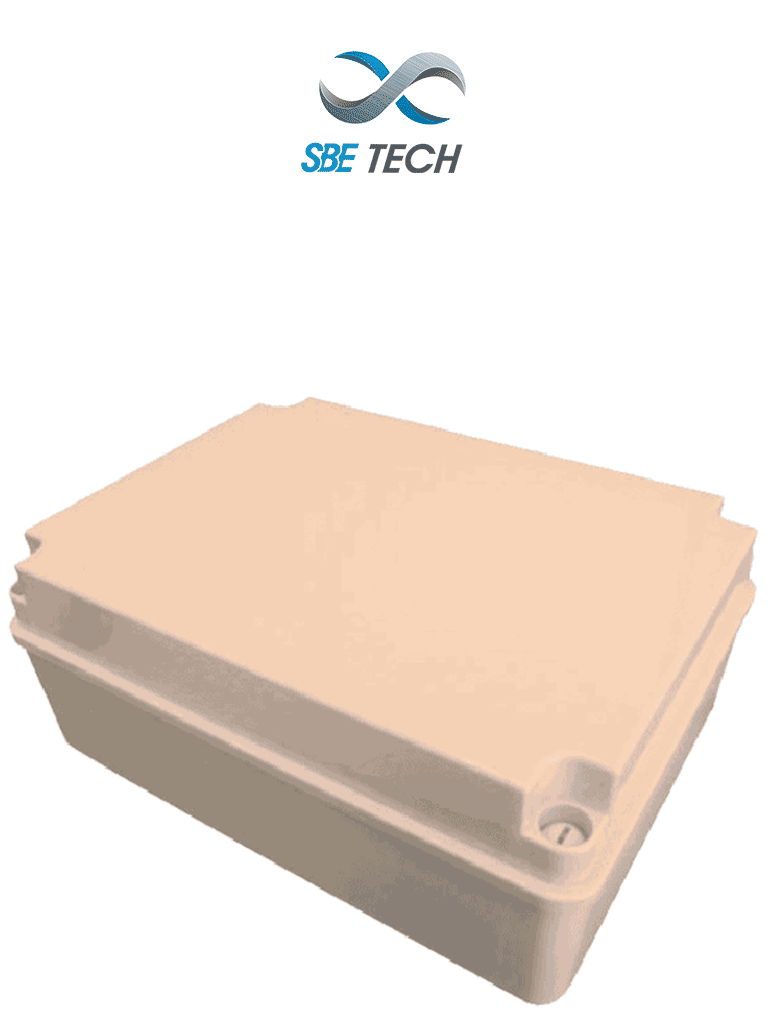 SBETECH OP380300120 - Caja plástica con tapa opaca de 38x30x12 cm multiusos, IP66, fabricada en material autoextinguible y resistente a la abrasión