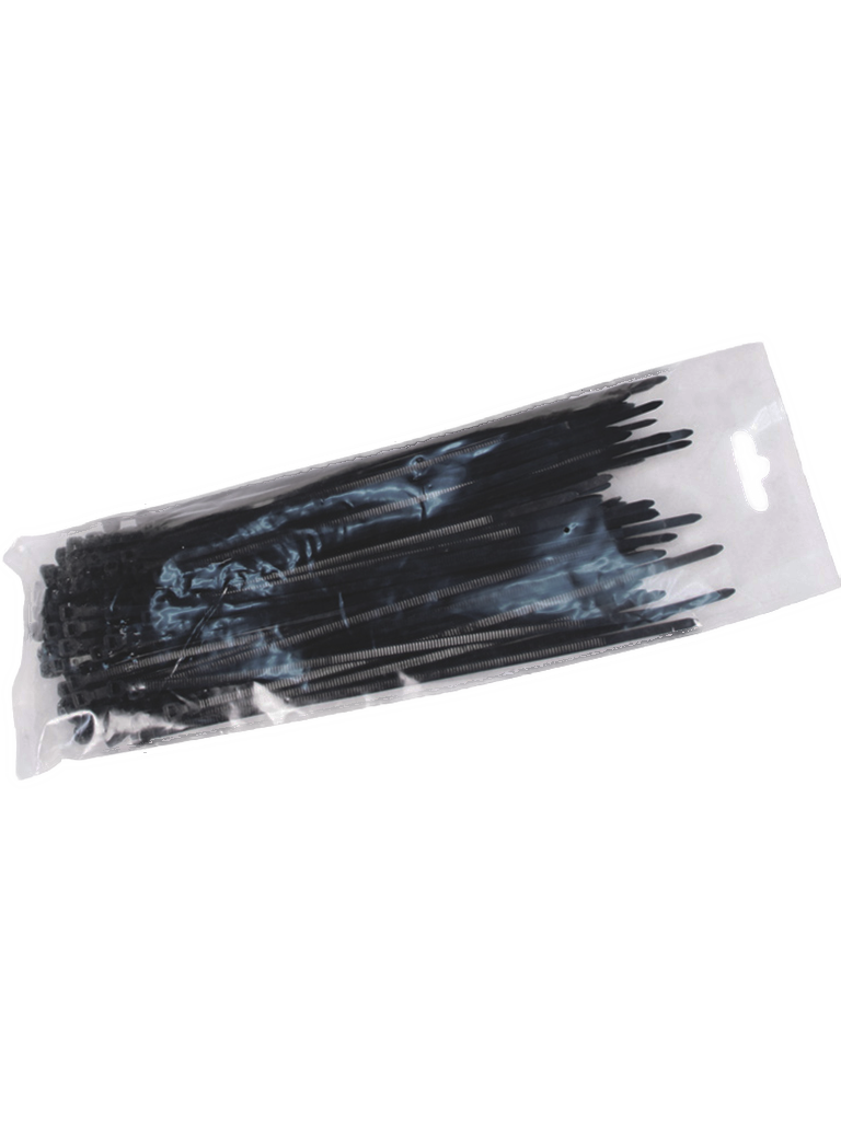 SAXXON CN25X100BK - Cincho sujetacable / 2.5  mm X 100  mm / Negro / Bolsa con 100 piezas / Nylon