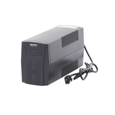 UPS de 850VA/510W / Topología Línea Interactiva / Entrada y Salida 120 Vca / Regulador de Voltaje AVR 80-150 Vca / Clavija NEMA 5-15P / 4 Tomas NEMA 5-15R /Sin RJ11 ni RJ45