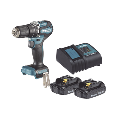 Rotomartillo/Taladro Inalámbrico SIN CARBONES, Broquero de 1/2", 1,700 RPM, 18VâŽ“, Torque: 42 N.m C/2 Bat. (1.5Ah) y Cargador.