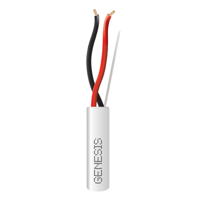 Bobina de 152 Metros de Cable / 2 x 18 AWG / Uso INTERIOR / Riser / Color Blanco / Para Aplicaciones en Alarmas de Intrusión, Control de Acceso, Automatización, Interfonos, TV Porteros, Audio y Voceo