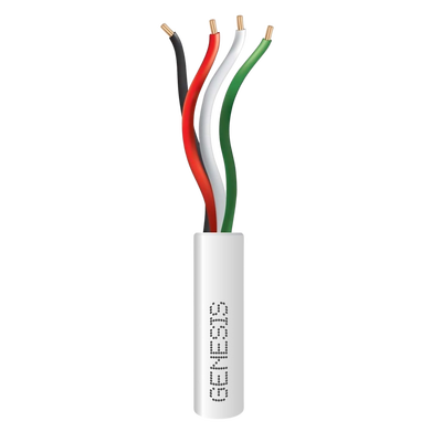 Bobina de 305 Metros /  Cable de Cobre / 4 x 22 AWG / Riser / Para Interior / Color Blanco / Para Aplicaciones de Alarmas de Intrusión y Automatización