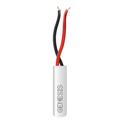 Bobina de 305 Metros / Alambre de Cobre 2 x 22 AWG / Tipo Alarmas CMR-CL3R / Riser / Para Interior / Color Blanco / Para Aplicaciones de Alarmas de Intrusión / Automatización