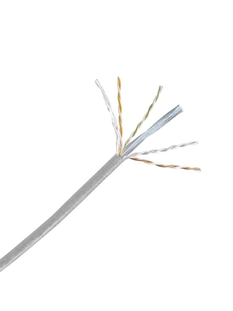 PANDUIT NUC6C04IG-ME Bobina de Cable UTP 100% cobre, NetKey / Caja con 1,000 Pies (305 metros) / 4 pares / 24 AWG / Categoría 6 / Gris
