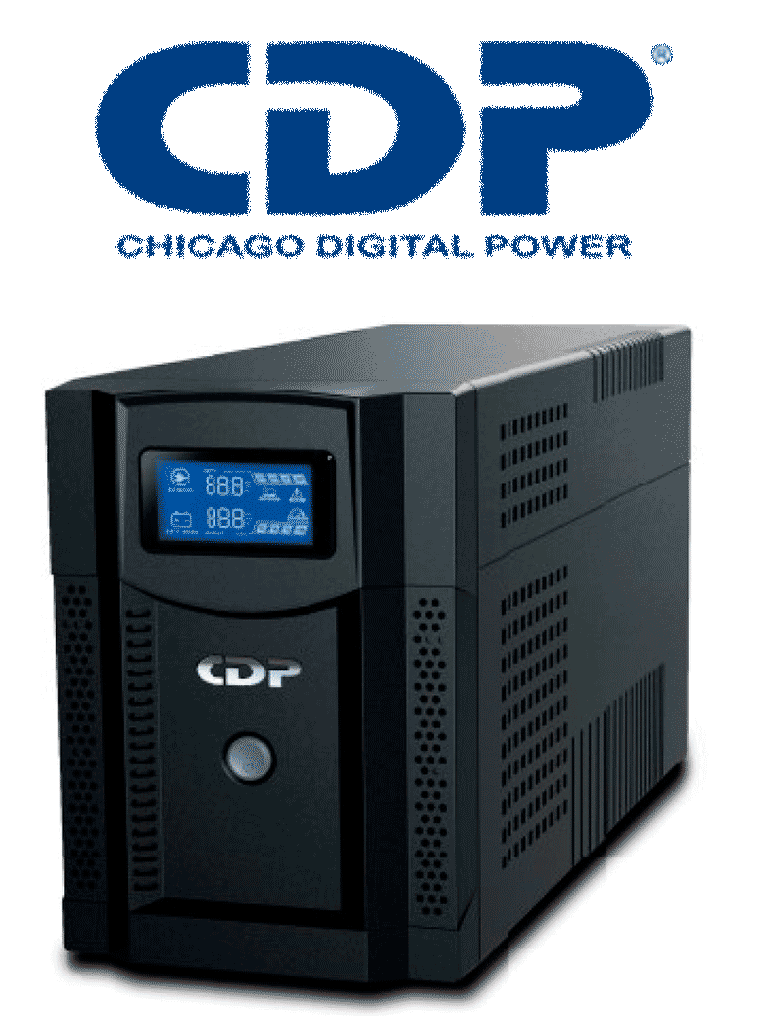 CDP UPRS2008 - UPS de 2000VA y 1400W con onda senoidal pura, baterías de 12V a 9AH x 2, interfaz de comunicación USB, disponible sobre pedido