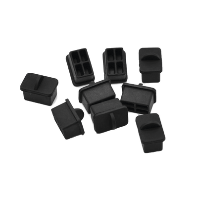 Bolsa con 25 piezas de protectores anti-polvo para puerto SFP, color negro