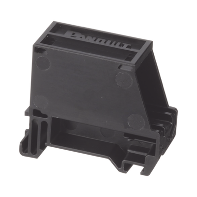 Adaptador de 1 Puerto, Para Conectores Tipo Mini-Com, Montaje en Riel Din Estándar de 35mm, Color Negro