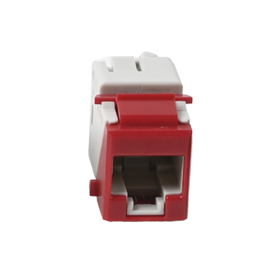 Jack UltraMAX Cat5e, UTP, Tipo Keystone, Color Rojo, Punch Down