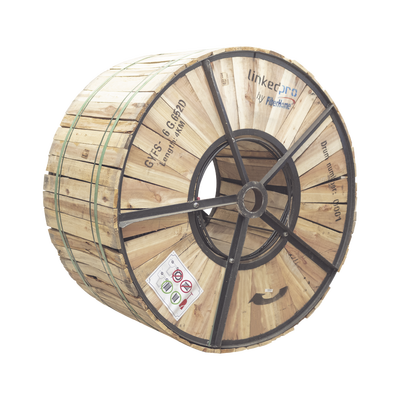 Carrete de 4 km de Fibra Óptica para Exterior G.652D, Armada, Monomodo de 6 Hilos, Loose Tube, Color Negro, Para Instalación en Ducto Subterráneo o Enterrado Directo