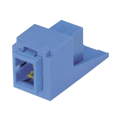 Módulo Acoplador SC Simplex, para Fibra Óptica Monomodo OS1/OS2, Tipo Mini-Com, Color Azul