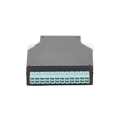 Distribuidor de Fibra Óptica para Riel Din, 12 Acopladores LC/UPC Duplex Multimodo con Charola de Empalme