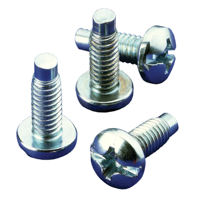 Kit de 20 Tornillos x 0.75, Para Uso con Rieles de Tornillo Directo o Tuerca Enjaulada, de Acero, Color Negro