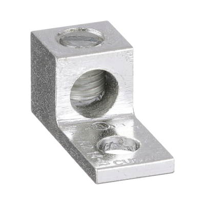 Conector Mecánico de Aluminio, de Un Orificio 1/4" y Un Barril, para Cable de 14 a 2 AWG. 1 Pieza