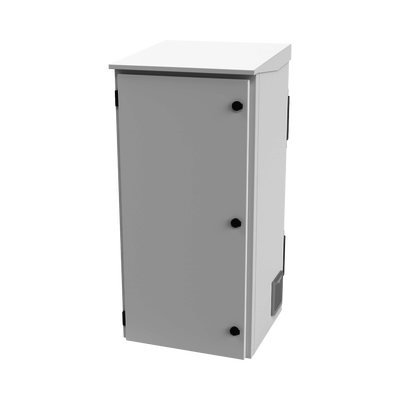 Gabinete de Exterior con Rack de 19" de 24U con Ventiladores y Termostato, Se envía el Gabinete Armado (Montaje a poste o torre se vende por separado).