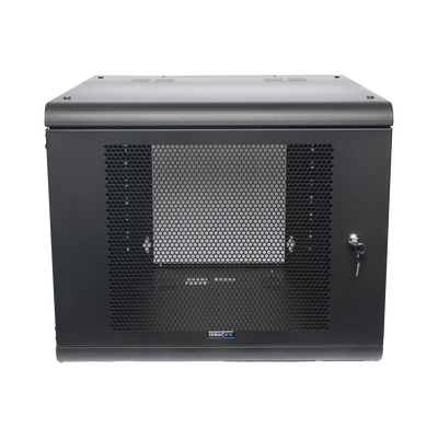 Gabinete de Pared con Puerta Perforada, 635mm de Profundidad, 9U Rack de 19'', Acero Reforzado