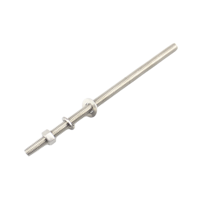 Kit de 10 Varillas Roscadas de 3/8 x 9.5 in, con Arandelas Planas, Arandelas de Seguridad y Tuercas.