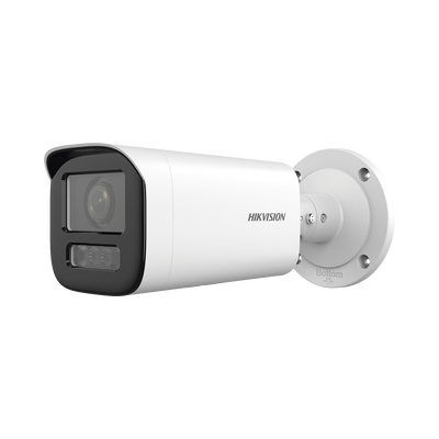 Bala IP 4 Megapíxel / Lente Motorizado 2.7 a 13.5 mm / Dual Light (50 mts IR + 50 mts Luz Blanca) / ACUSENSE Lite / Microfono Integrado / Exterior IP67 / WDR 120 dB / PoE / ONVIF / Micro SD