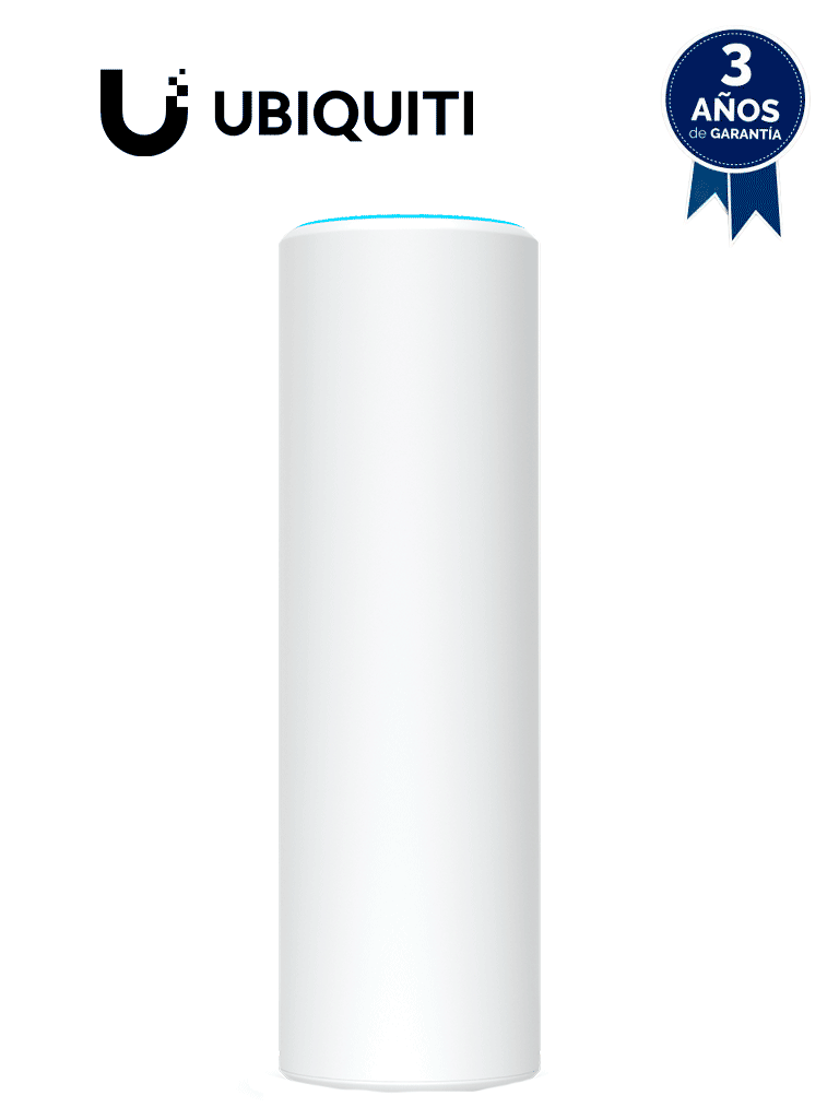 UBIQUITI U6-MESH - Punto de acceso WiFi 6 PRO, MU-MIMO 4x4 dual band 802.11ax para interior y exterior, con velocidad de hasta 4.8Gbps en 5GHz, tecnología Mesh, sin Zonas Muertas Wifi, 300 clientes,IPX5, Portal  (Montaje Poste Incluido)